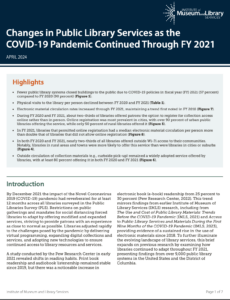 [미국] 코로나19 2년차 도서관 서비스에 대한 IMLS의 새로운 연구 보고서